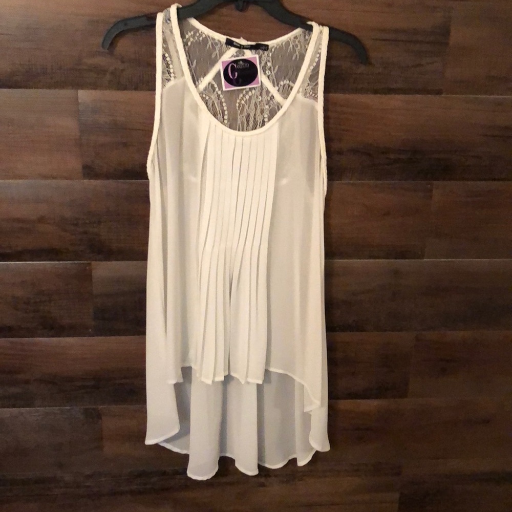 White flowy tank top